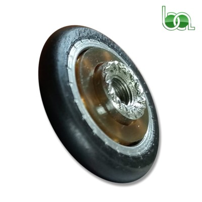 RODAMIENTO PARA MAMAPARA DE DUCHA Ø 20 MM CON RODAMIENTO FRONTAL Y TORNILLO M-4 POLIAMIDA NEGRO 6,5 M014