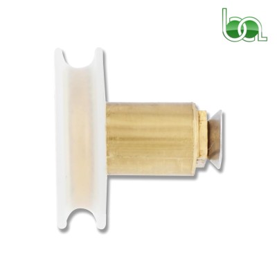 RODAMIENTO PARA MAMAPARA DE DUCHA ANGULAR Ø 22x18 MM CON RODAMIENTO FRONTAL Y TORNILLO M-4 NYLON BLANCO MA0006