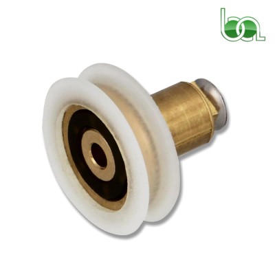 RODAMIENTO PARA MAMAPARA DE DUCHA ANGULAR Ø 22x18 MM CON RODAMIENTO FRONTAL Y TORNILLO M-4 NYLON BLANCO MA0006