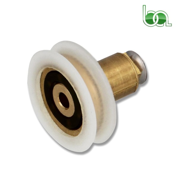 RODAMIENTO PARA MAMAPARA DE DUCHA ANGULAR Ø 22x18 MM CONCAVA CON RODAMIENTO FRONTAL Y TORNILLO M-4 NYLON BLANCO MA0006