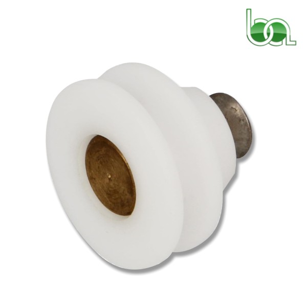 RODAMIENTO PARA MAMAPARA DE DUCHA SEMICIRCULAR Ø 25x18 MM CONCAVA CON TORNILLO M-5X8 NYLON BLANCO M0008