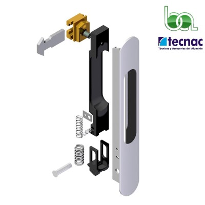 CIERRE EMBUTIDO SIN TORNILLO PARA CORREDERA VENTANAS Y PUERTAS DE ALUMINIO SERIE GIRALDA 301-302 G TECNAC DESPIECE
