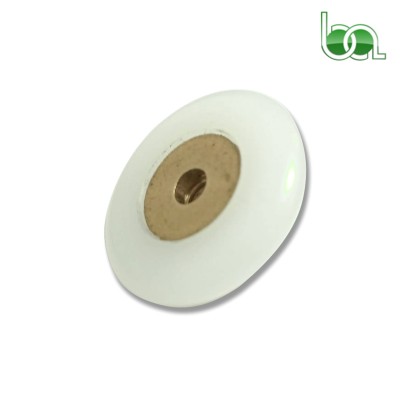 RODAMIENTO PARA MAMAPARA PLEGABLE DE DUCHA Ø 20 MM CONVEXA CON TORNILLO M-4 NYLON BLANCO M039