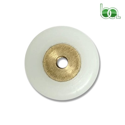 RODAMIENTO PARA MAMAPARA PLEGABLE DE DUCHA Ø 20 MM CONVEXA CON TORNILLO M-4 NYLON BLANCO M039