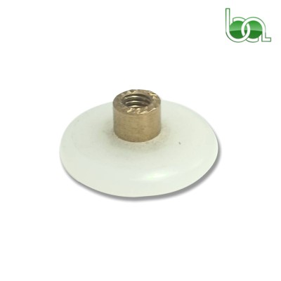 RODAMIENTO PARA MAMAPARA PLEGABLE DE DUCHA Ø 20 MM CONVEXA CON TORNILLO M-4 NYLON BLANCO M039