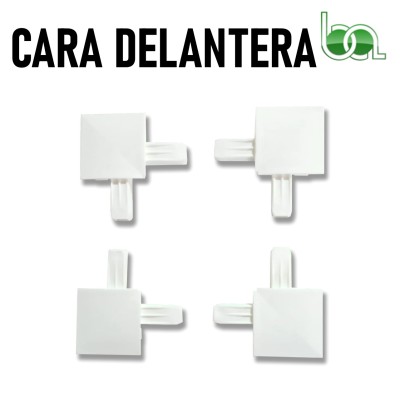 JUEGO ESCUADRAS CON RODAMIENTO Ø 24 MM PARA MOSQUITERA DESLIZANTE O CORREDERA ANCHA PERFIL DE 50MM