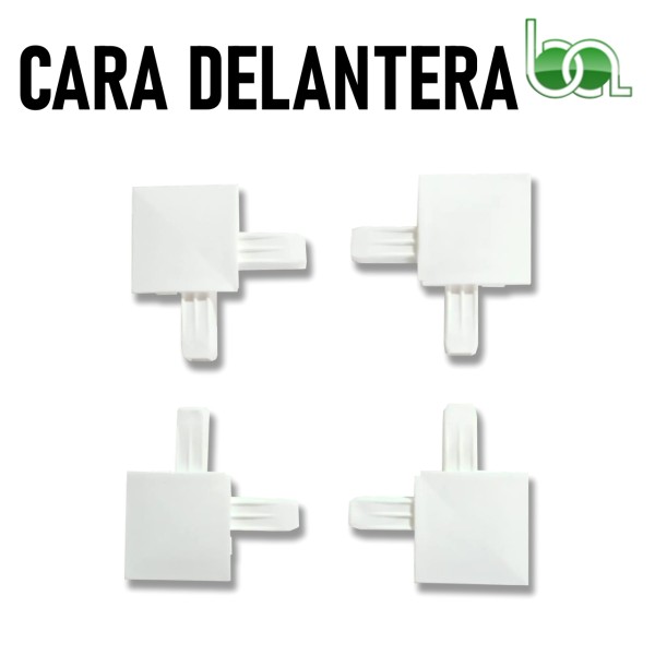 KIT JUEGO ESCUADRAS CON RODAMIENTO Ø 24 MM PARA MOSQUITERA DESLIZANTE O CORREDERA ANCHA PERFIL DE 50MM