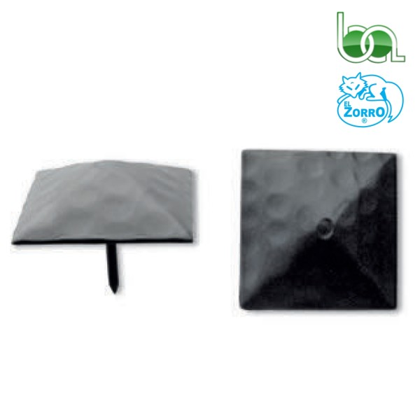 TACHUELA CLAVO CUADRADO PIRÁMIDE DECORATIVO PARA PUERTA EN HIERRO FORJADO NEGRO IMEX EL ZORRO