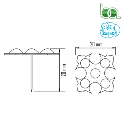 TACHUELA CLAVO ITALIANO EN CRUZ DECORATIVO PARA PUERTA EN HIERRO FORJADO NEGRO IMEX EL ZORRO