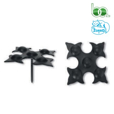 TACHUELA CLAVO ITALIANO EN CRUZ DECORATIVO PARA PUERTA EN HIERRO FORJADO NEGRO IMEX EL ZORRO