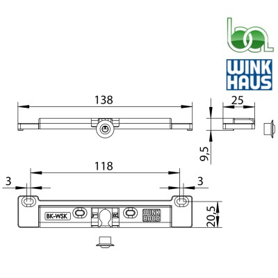 CLIP RETENEDOR BK121 SL 1848396 WINKHAUS