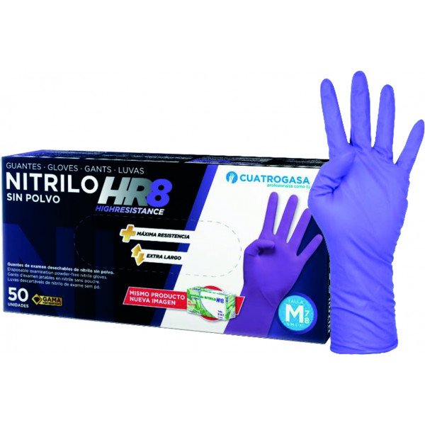 GUANTE HR 8 T-XL DES.NITRILO MORADO C050
