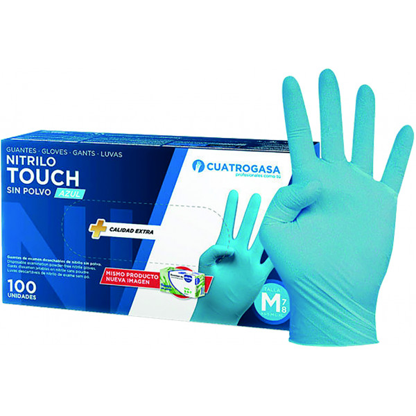 GUANTE TOUCH T-S DES.NITRILO AZUL C100