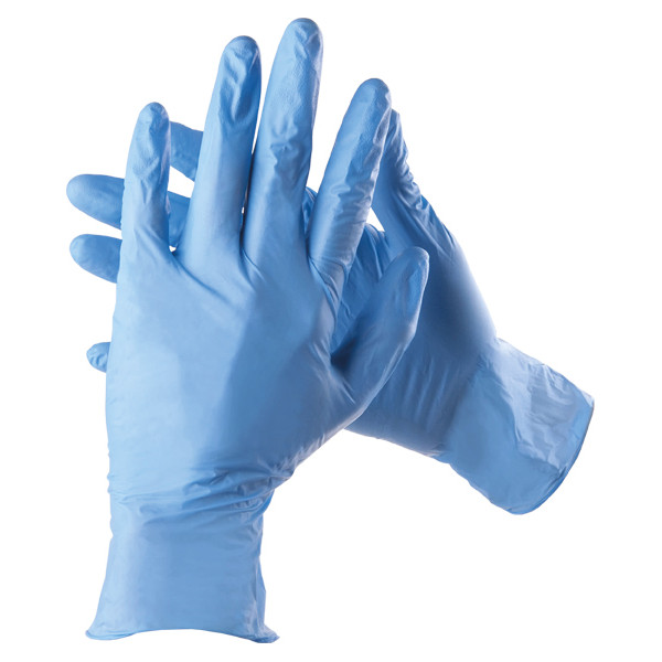 GUANTE ECOBLUE DES.NITRILO AZUL T-L C100