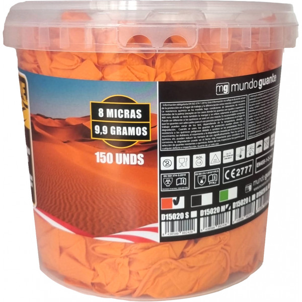 GUANTE DES.NIT.DUNE NARAN.T-XL CUBO 150U