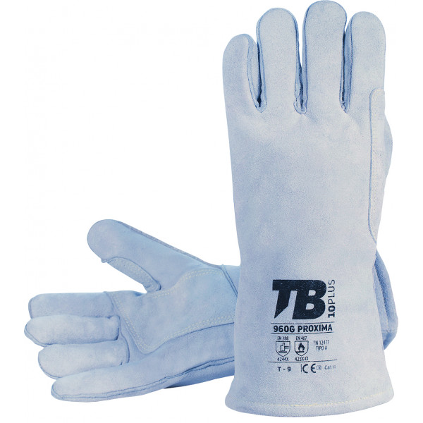 GUANTE SOLDADOR HILO KEVLAR 960 T-9 GRIS