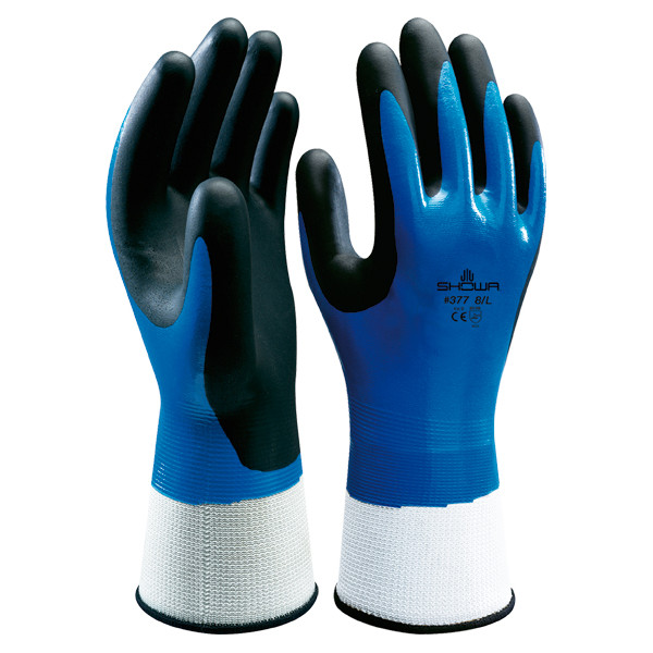 GUANTE NITRILO SHOWA 377 T-07/M AZUL