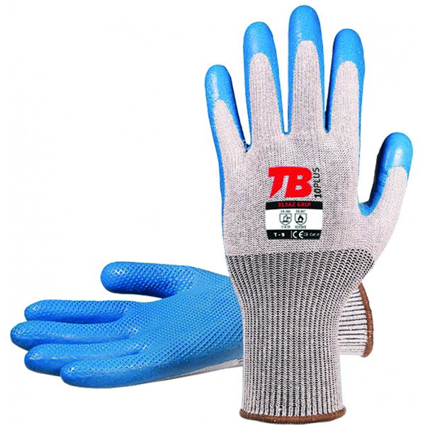 GUANTE LATEX 313AZ GRIP T-10 AZUL