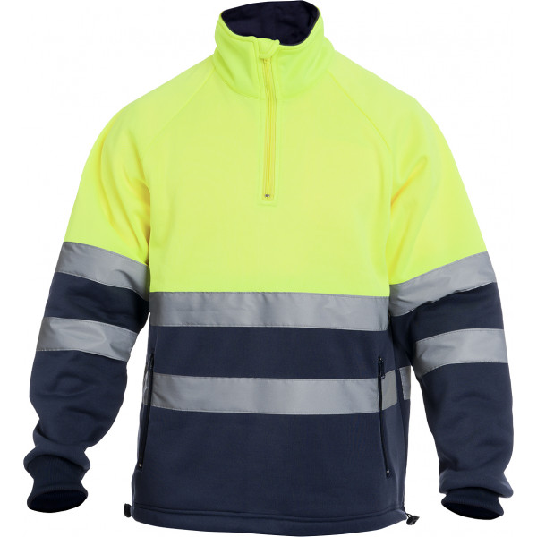 SUDADERA CHILL HV AMARILLO/MARINO T-M