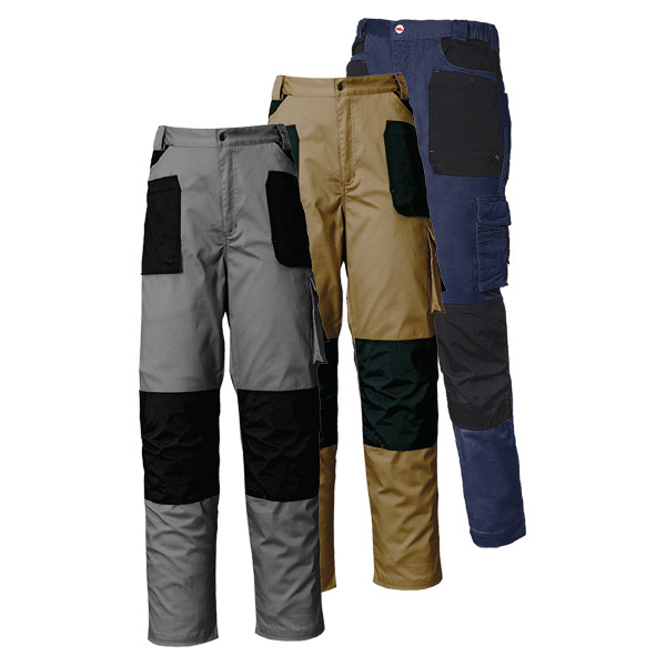 PANTALON STRETCH BEIGE/NEGRO 8730C T-XXL