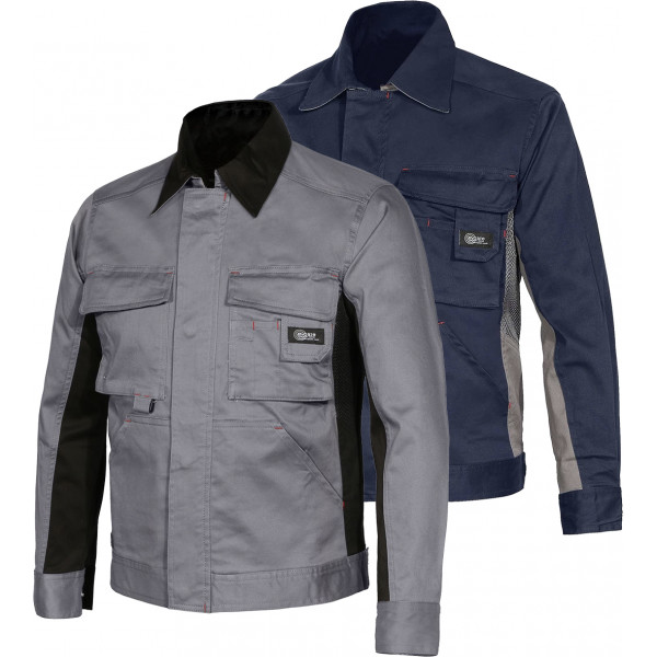 CAZADORA STRETCH GRIS/NEGRO 8745B T-S