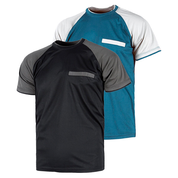 CAMISETA M/CORTA WF1016 AZAFATA/GRIS T-S