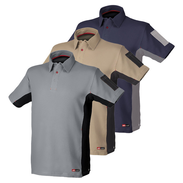 POLO STRETCH AZUL/GRIS 8170 T-XXL