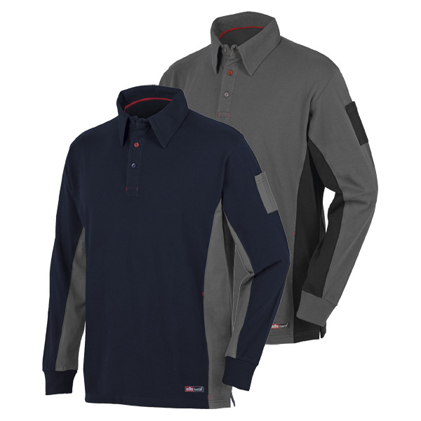 POLO STRETCH M/LARGA AZUL/GRS.8173 T-M