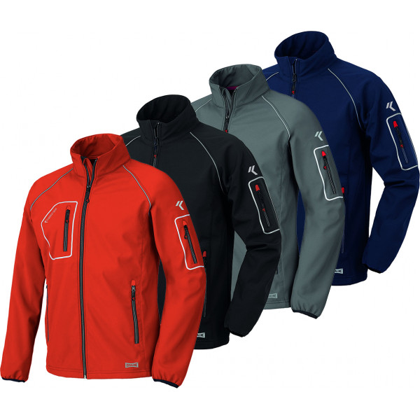 CAZADORA SOFTSHELL JUST ROJO 4515NB T-L