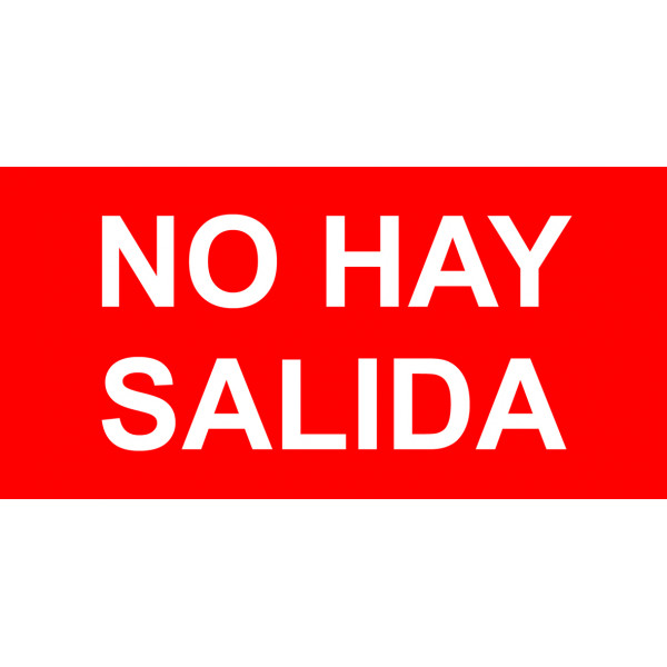 SEÑAL FOTOLUMINES.NO HAY SALIDA EV135