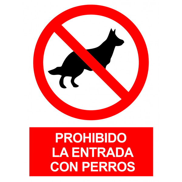 SEÑAL PROHIBIDO PERROS NO SP864 40X30