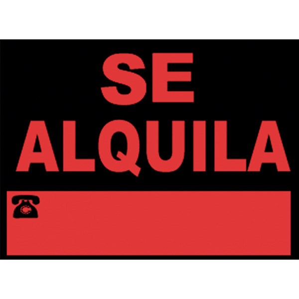 SEÑAL SE ALQUILA 40X30CM 963