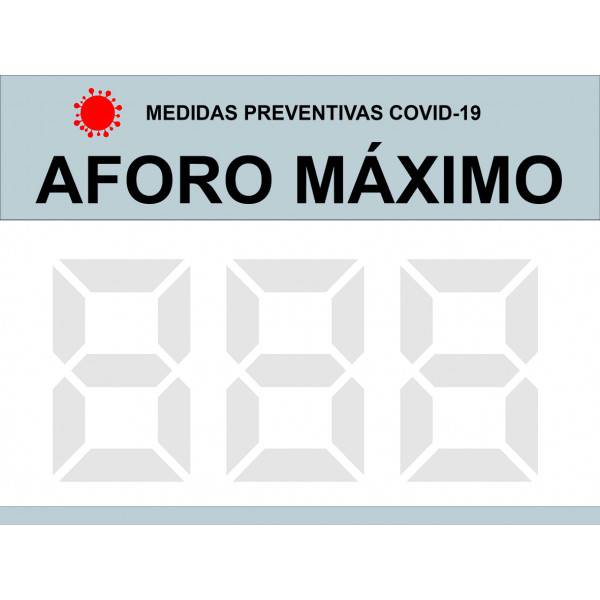 SEÑAL SEG.AFORO MAXIMO 40X30CM 617