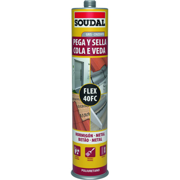 MASILLA POLIURETANO 300ML-115794 GRIS