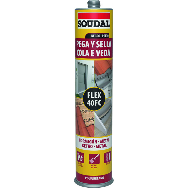 MASILLA POLIURETANO 300ML-115795 NEGRO