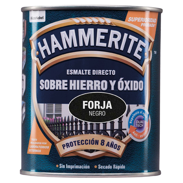HAMMERITE METALICO FORJA 750ML NEGRO