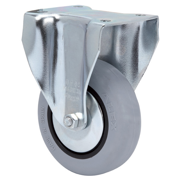 RUEDA 2/2460 S.BH ø 100 GOMA GRIS