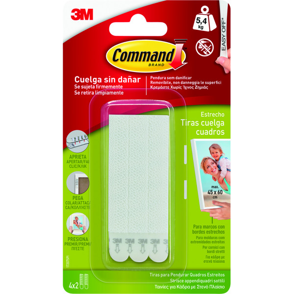 TIRA ADHESIVA COMMAND 17207 BLANCA 4PZ