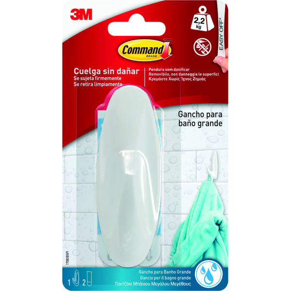 GANCHO COMMAND 17083B 1U+2TIRAS BLANCO