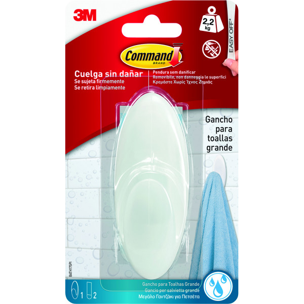 GANCHO COMMAND BATH17 1U+2TIRAS BLANCO