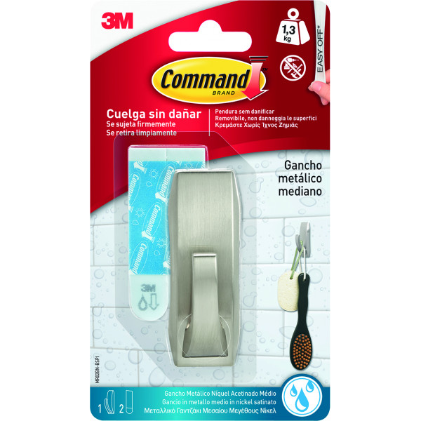 GANCHO COMMAND MR02BNB 1U+2TIRAS NIQUEL