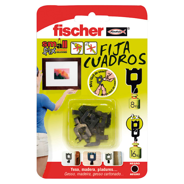 FIJA CUADROS NEGRO 518168 BLISTER
