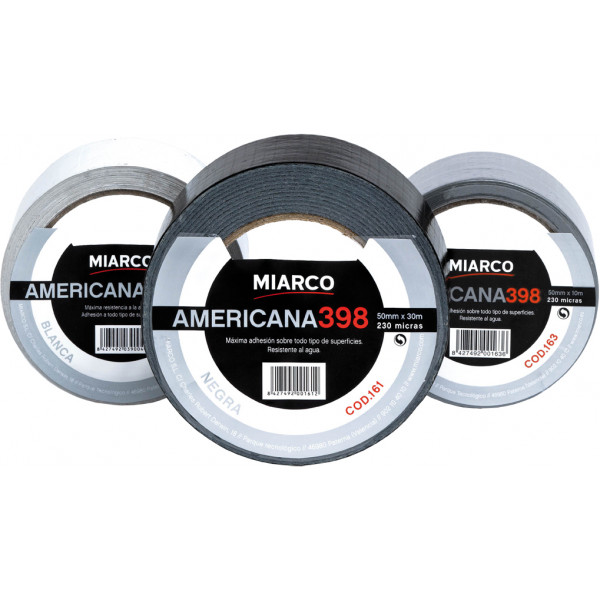 CINTA AMERICANA 398-50MMX10M NEGRO