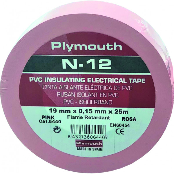 CINTA AISLANTE PVC 6440-25MX19MM ROSA 5G