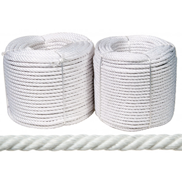ROLLO CUERDA NYLON MATE 20MM-100MT BLANC