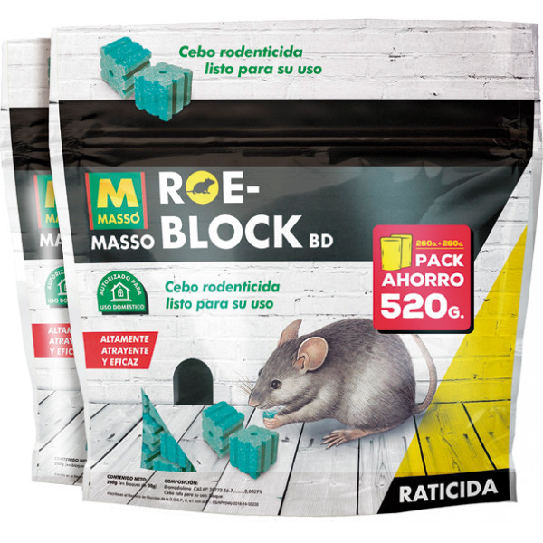 RATICIDA ROE-BLOCK 231535 2X1 260G+260G