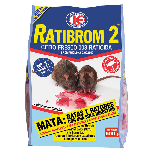RATICIDA CEBO FRESCO RATIBROM 20X500GR