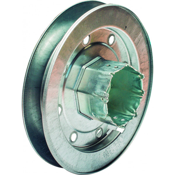 POLEA METALICA C/ESPIGA PR19 180MM ZN