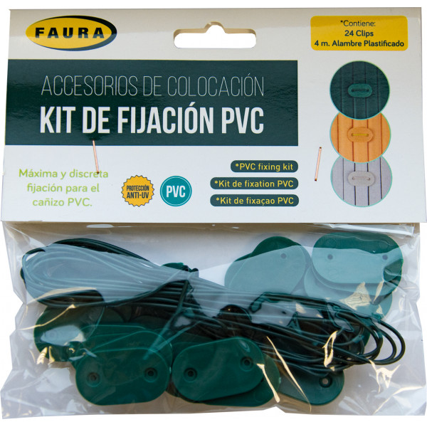 KIT FIJACION PVC MARRON(26CLIPS) 