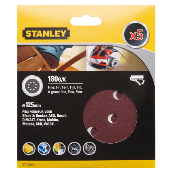 ACC.STA32042XJ 5 LIJAS Ø125 VELCRO G-180